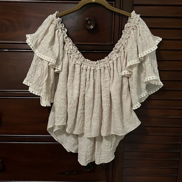 Boho Ruffled Off the Shoulder Top by Misa of Los Angeles - Picture 3 of 11